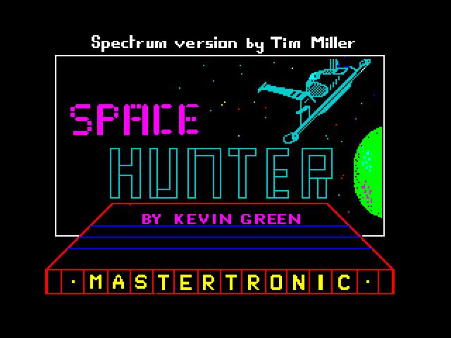 Space Hunter title screen for ZX Spectrum